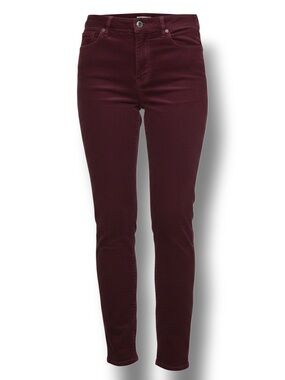 J. Crew Women’s Velvet Stretch Skinny Jeans, Deep Wine, size 29